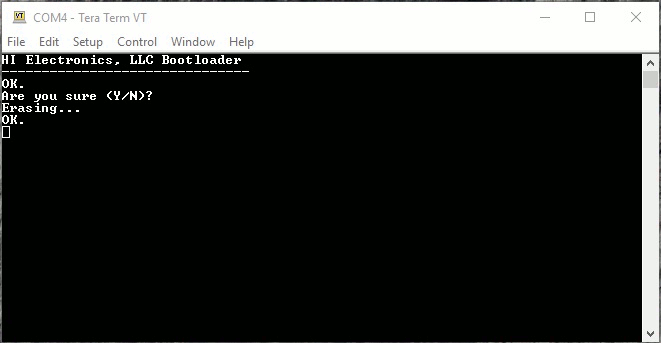 Erase host firmware