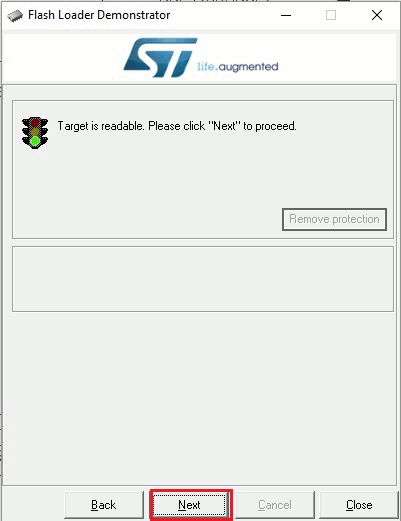 Flash loader settings