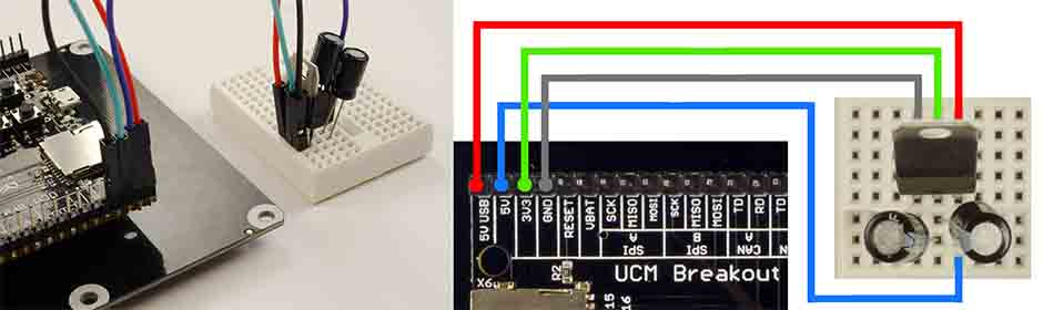 UCM Breakout Power Pins