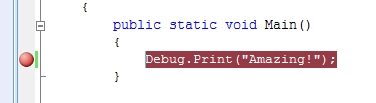 Set breakpoint