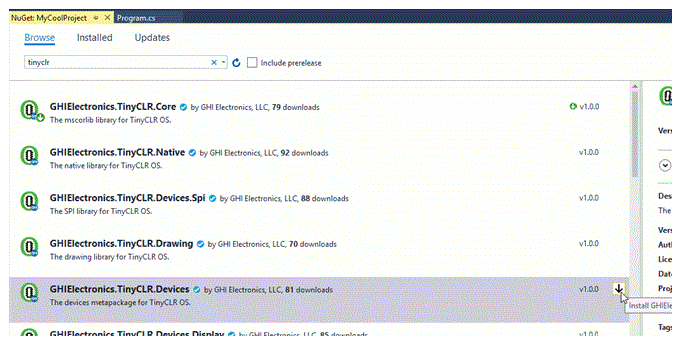 Add Nuget Package