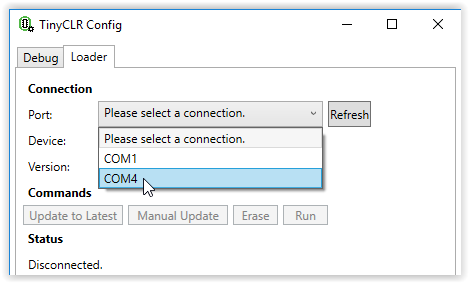 Select connection