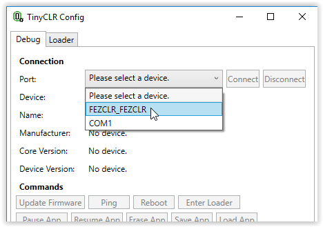 Select your device