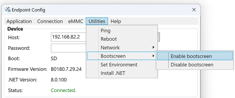Enable Bootscreen